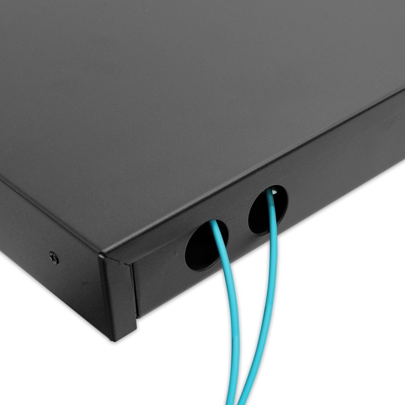 Cassete de Distribuição Óptica 24 Fibras, 2x MPO/UPC Macho 12F para 12x LC/UPC Duplex, Multimodo OM3, Tipo B Miljet